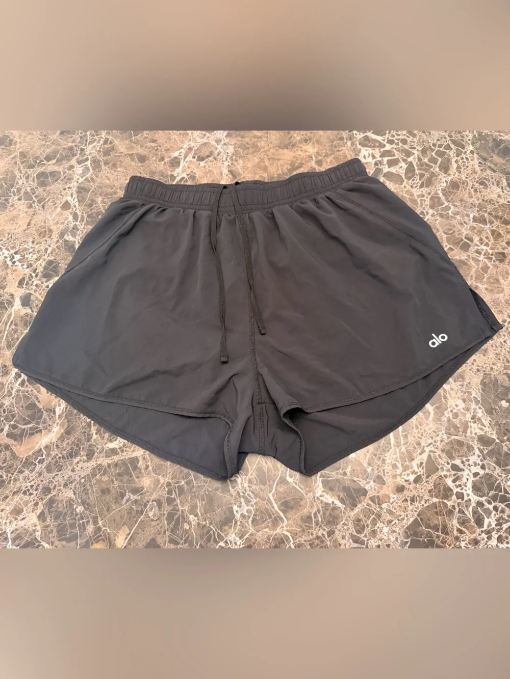 ALO Yoga Women’s Stride Black Athletic Shorts